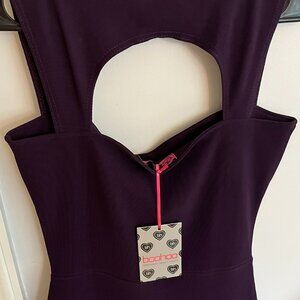 Bodycon dark purple Boohoo dress in US size 6